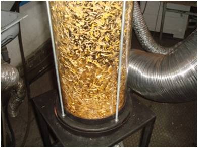 Straw in fluidized bed 